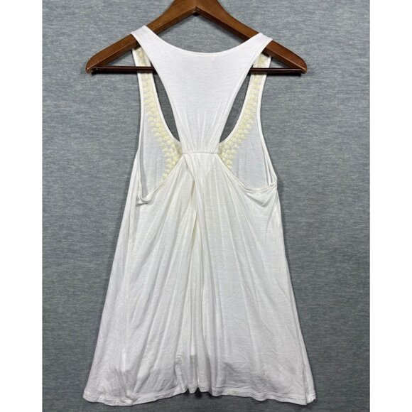 Vanessa Virginia White & Yellow Embroidered Tank Top Tunic Anthropologie‎ - Picture 5 of 5